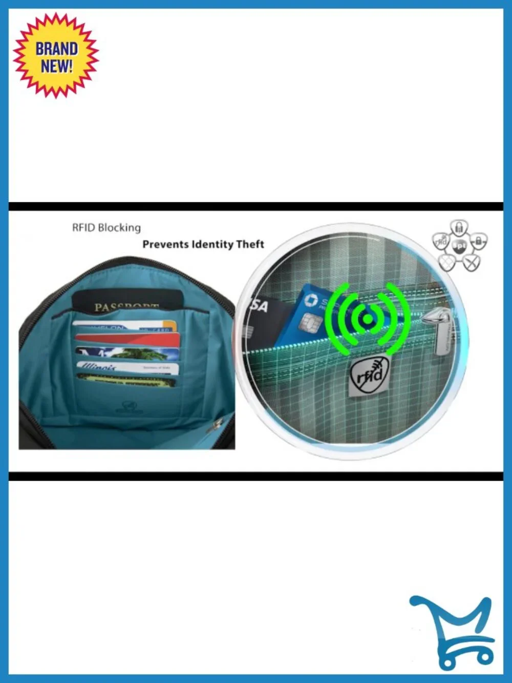 Anti-Theft Messenger Bag with RFID Blocking